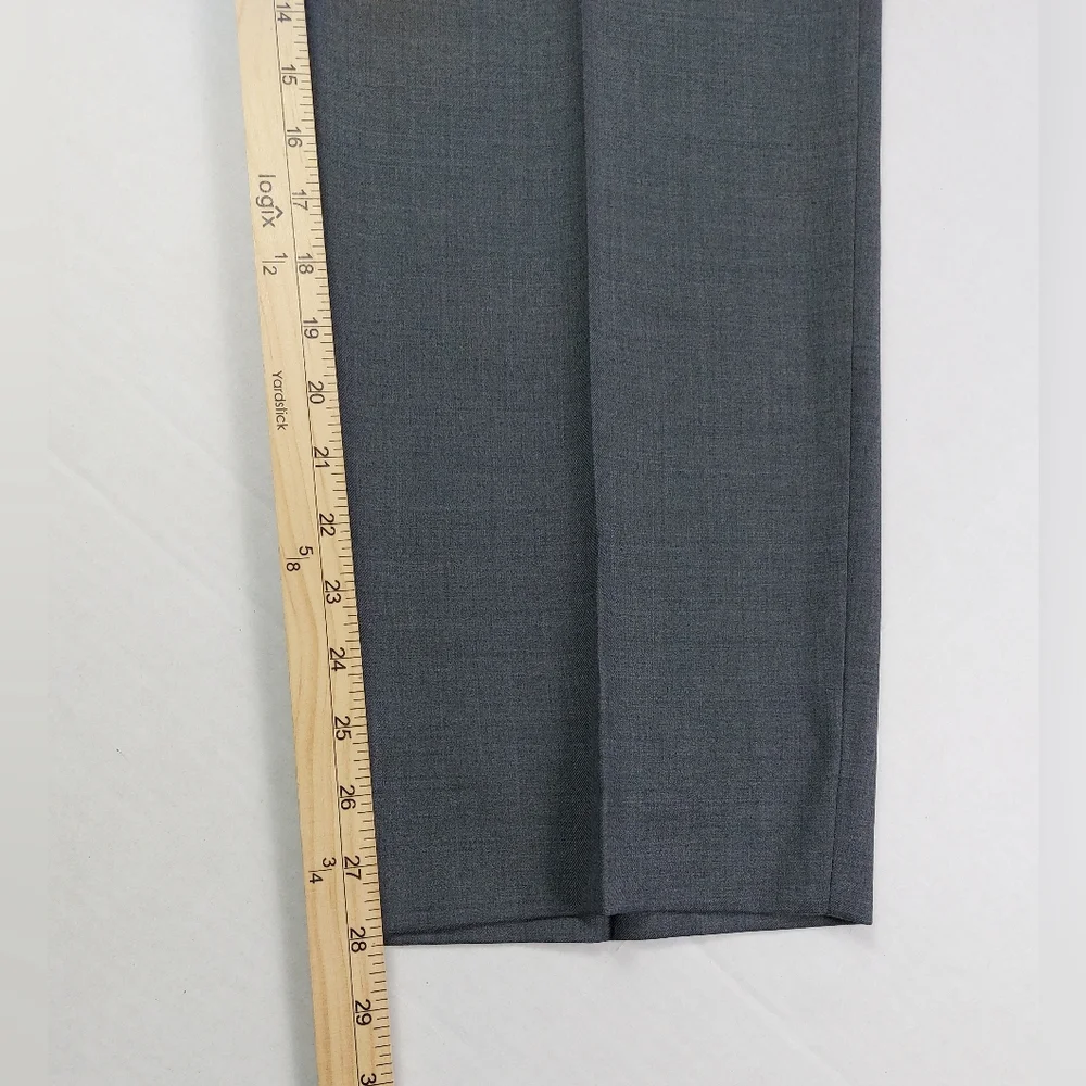 Joseph Abboud Zignone Super 110s Dress Pants Mens Size 43x28 Gray 100% Wool